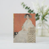 Portrait von Fritza Riedler von Gustav Klimt Postkarte (Stehend Vorderseite)