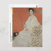 Portrait von Fritza Riedler von Gustav Klimt Postkarte (Vorne/Hinten)