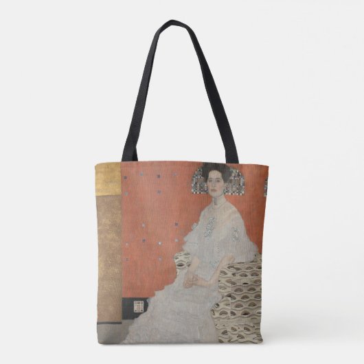 Portrait von Fritza Riedler von Gustav Klimt Tasche (Rückseite)