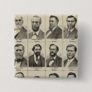 Portrait von frühen Siedlern und Bauern, Minnesot Button