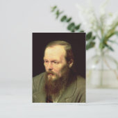 Portrait von Fyodor Dostojewski 1872 Postkarte (Stehend Vorderseite)