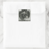 Portrait von Gabriel Fallopius Quadratischer Aufkleber (Tasche)