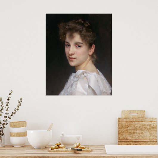 Portrait von Gabrielle Cot Bouguereau Leinwand Poster (Küche)