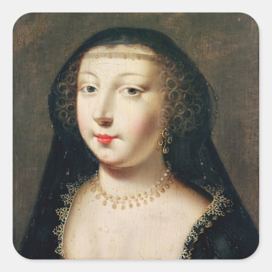 Portrait von Gabrielle d'Estrees Quadratischer Aufkleber (Vorderseite)