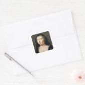 Portrait von Gabrielle d'Estrees Quadratischer Aufkleber (Umschlag)