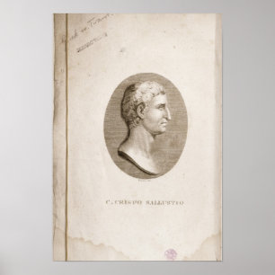 Portrait von Gaius Crispus Sallust Poster