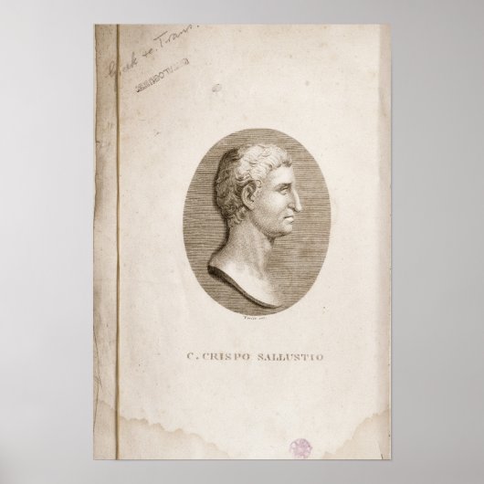 Portrait von Gaius Crispus Sallust Poster (Vorne)