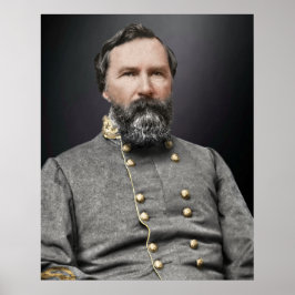 Portrait von General James Longstreet Poster