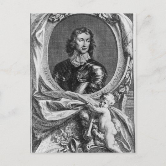 Portrait von Generalleutnant John Postkarte (Vorderseite)