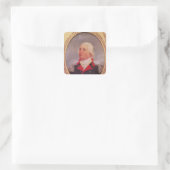 Portrait von Generalmajor Charles C. Pinckney Quadratischer Aufkleber (Tasche)