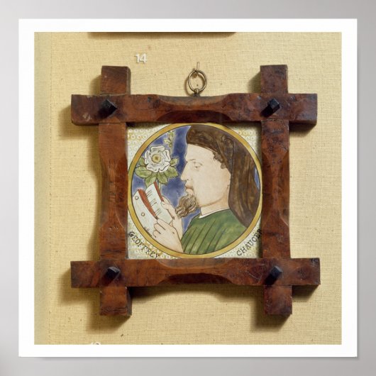 Portrait von Geoffrey Chaucer (c.1340-1400) (ceram Poster (Vorne)