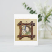 Portrait von Geoffrey Chaucer (c.1340-1400) (ceram Postkarte (Stehend Vorderseite)