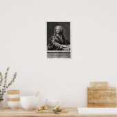 Portrait von Georg Philipp Telemann Poster (Küche)