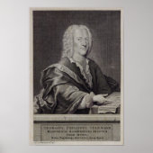 Portrait von Georg Philipp Telemann Poster (Vorne)