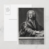 Portrait von Georg Philipp Telemann Postkarte (Vorne/Hinten)