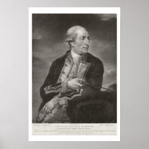 Portrait von George Bauer (1732-79) Kapitän von HM Poster