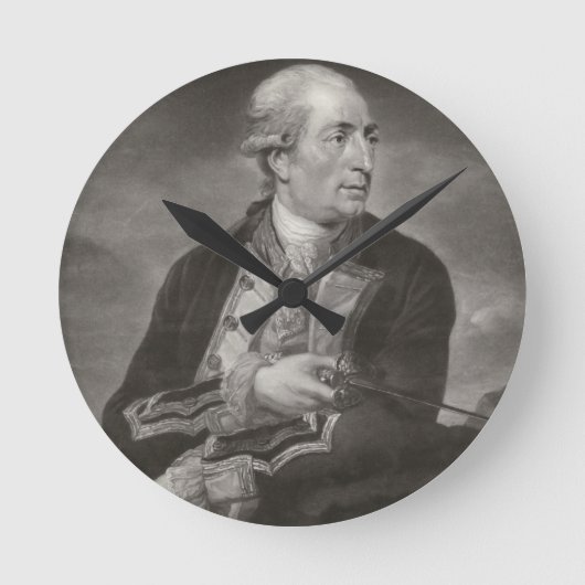 Portrait von George Bauer (1732-79) Kapitän von HM Runde Wanduhr (Vorderseite)