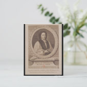 Portrait von George Berkeley Bishop Postkarte (Stehend Vorderseite)