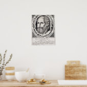 Portrait von George Chapman (c.1559-1634) c.1609-1 Poster (Küche)
