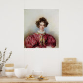 Portrait von George Sand 1830 Poster (Küche)