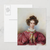 Portrait von George Sand 1830 Postkarte (Vorne/Hinten)