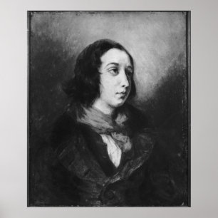 Portrait von George Sand, 1838 Poster