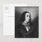 Portrait von George Sand, 1838 Postkarte (Vorne/Hinten)