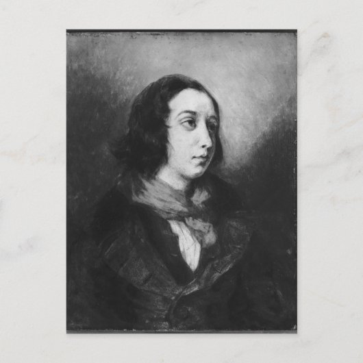 Portrait von George Sand, 1838 Postkarte (Vorderseite)