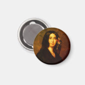 Portrait von George Sand von Auguste Charpentier Magnet (Vorderseite/Rückseite)