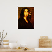 Portrait von George Sand von Auguste Charpentier Poster (Küche)