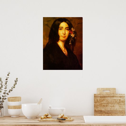 Portrait von George Sand von Auguste Charpentier Poster (Küche)