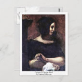 Portrait von George Sand von Eugene Delacroix Postkarte (Vorne/Hinten)