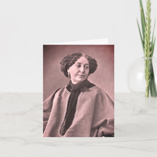 Portrait von George Sand von Nadar Karte (Vorderseite)