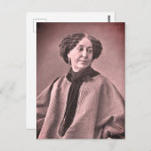 Portrait von George Sand von Nadar Postkarte (Vorne/Hinten)