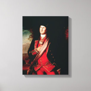 Portrait von George Washington 1772 Leinwanddruck