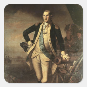 Portrait von George Washington, 1779 Quadratischer Aufkleber