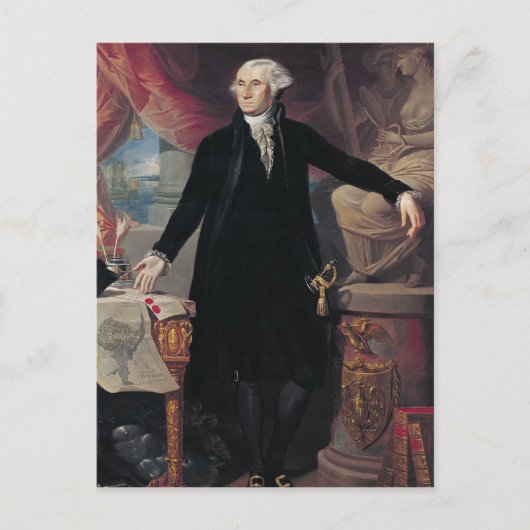 Portrait von George Washington, 1796 Postkarte (Vorderseite)