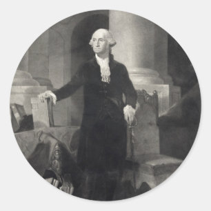 Portrait von George Washington Aufklebern Runder Aufkleber