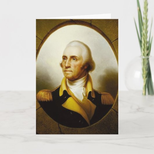 Portrait von George Washington Karte (Vorderseite)