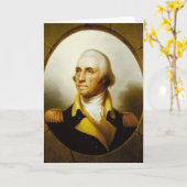 Portrait von George Washington Karte (Gelbe Blume)