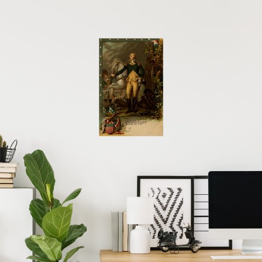 Portrait von George Washington Poster (Heimbüro)