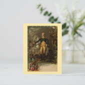 Portrait von George Washington Postkarte (Stehend Vorderseite)