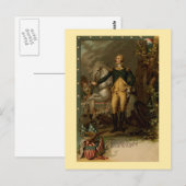 Portrait von George Washington Postkarte (Vorne/Hinten)