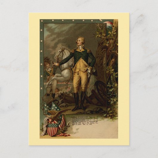 Portrait von George Washington Postkarte (Vorderseite)