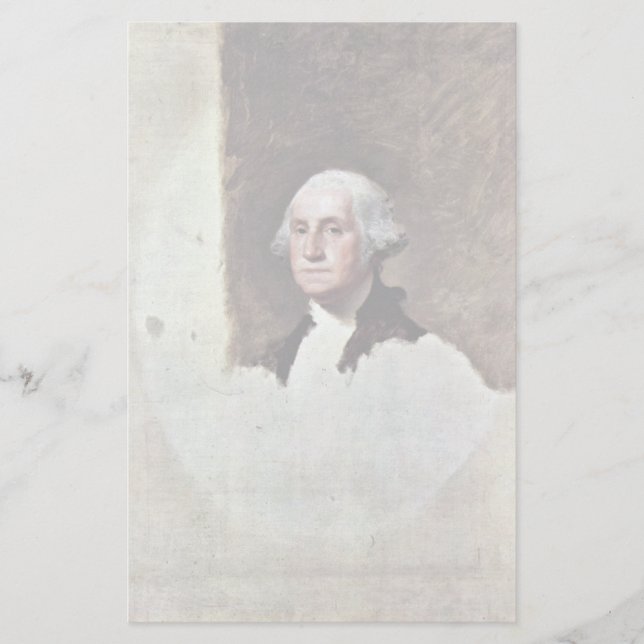 Portrait von George Washington, von Gilbert Stuart (Vorderseite)