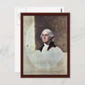 Portrait von George Washington, von Gilbert Stuart Postkarte (Vorne/Hinten)