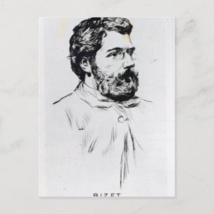 Portrait von Georges Bizet Postkarte