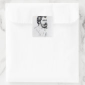Portrait von Georges Bizet Quadratischer Aufkleber (Tasche)