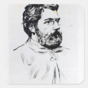 Portrait von Georges Bizet Quadratischer Aufkleber