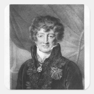Portrait von Georges Cuvier Quadratischer Aufkleber
